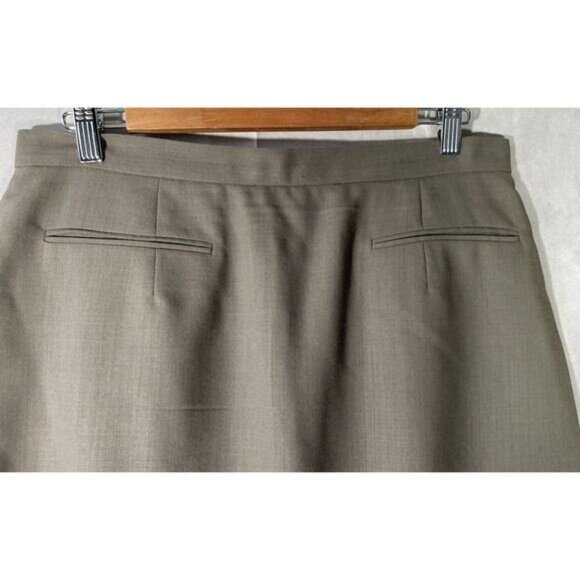 Banana Republic Skirt Womens Size 14 Olive Mini Lined 100% Wool Made In Italy - Picture 2 of 9